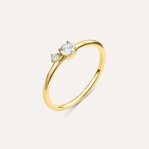 Anello Bilogy Diamade Glam Oro Giallo Diamante Lab-Grown