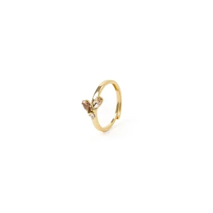 Anello con composizione di cristalli Foliage