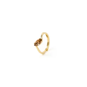 Anello con cristallo taglio navette Foliage