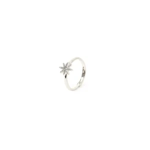Anello con stella in pavé di zirconi Starlet