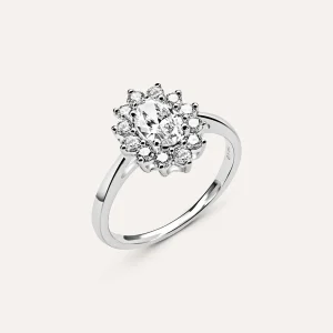Anello Fantasia Diamade Oro Bianco Diamante Lab-Grown