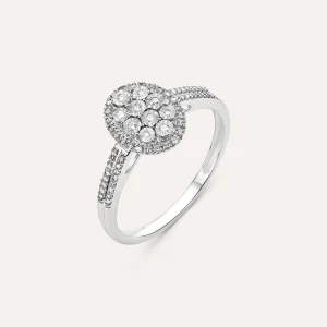 Anello Fantasia Sophia Oro Bianco Diamante