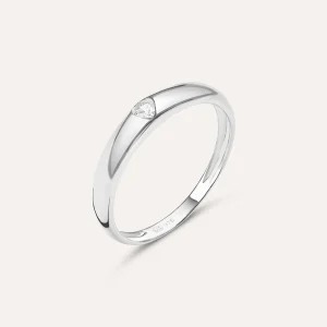 Anello Fascia Claire Oro Bianco Cubic Zirconia