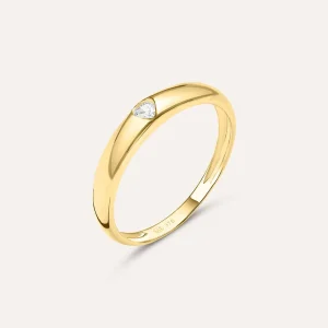 Anello Fascia Claire Oro Giallo Cubic Zirconia