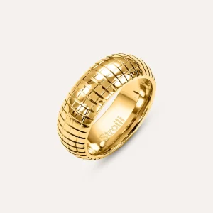 Anello Fascia Radiance Acciaio Dorato