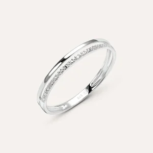 Anello Fascia Sophia Oro Bianco Diamante