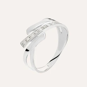 Anello Fascia Sophia Oro Bianco Diamante