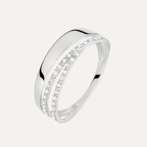Anello Fascia Sophia Oro Bianco Diamante
