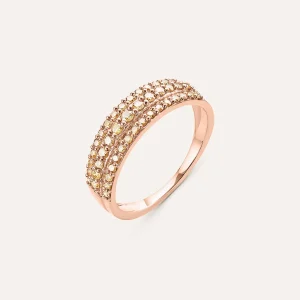 Anello Fascia Sophia Oro Rosa Diamante