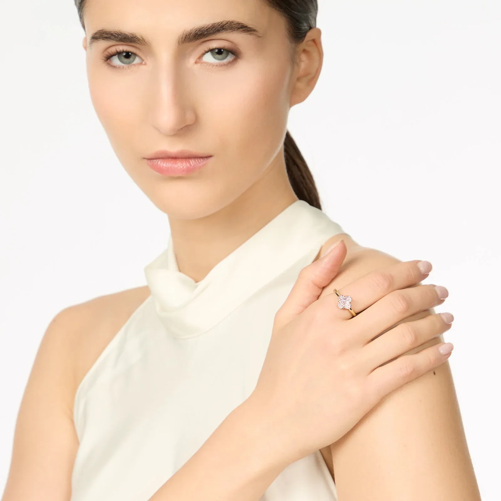 Anello fiore pavè Juliet - immagine 2