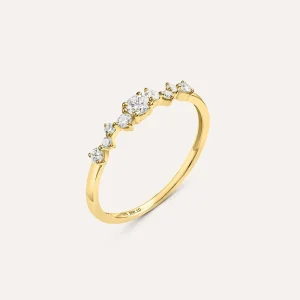 Anello Riviere Diamade Glam Oro Giallo Diamante Lab-Grown