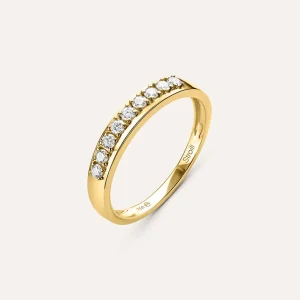 Anello Riviere Firmamenti Oro Giallo Diamante