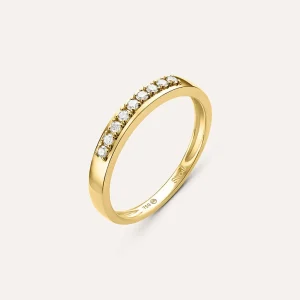 Anello Riviere Firmamenti Oro Giallo Diamante