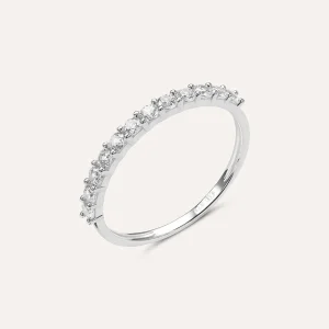 Anello Semi-eternity Claire Oro Bianco Cubic Zirconia