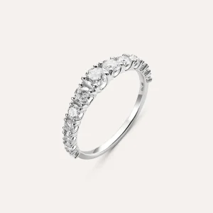 Anello Semi-eternity Firmamenti Oro Bianco Diamante