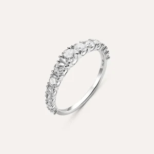 Anello Semi-eternity Firmamenti Oro Bianco Diamante