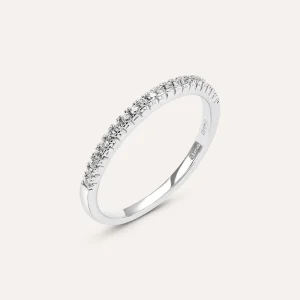 Anello Semi-eternity Silver Elegance Argento Rodiato Cubic Zirconia