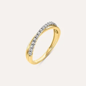 Anello Semi-eternity Sophia Oro Giallo Diamante
