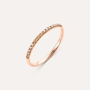 Anello Semi-eternity Sophia Oro Rosa Diamante