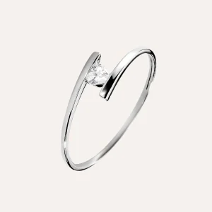 Anello Solitario Claire Oro Bianco Cubic Zirconia