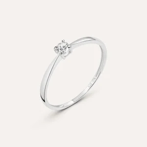 Anello Solitario Claire Oro Bianco Cubic Zirconia
