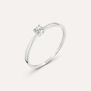Anello Solitario Claire Oro Bianco Cubic Zirconia