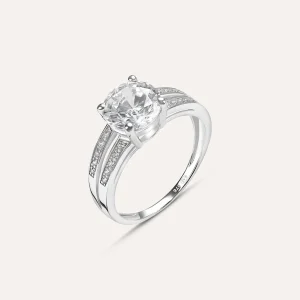 Anello Solitario Claire Oro Bianco Cubic Zirconia