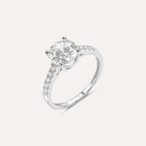 Anello Solitario Claire Oro Bianco Cubic Zirconia