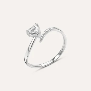 Anello Solitario Claire Oro Bianco Cubic Zirconia