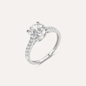 Anello Solitario Claire Oro Bianco Cubic Zirconia