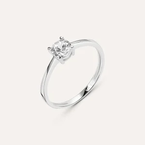 Anello Solitario Claire Oro Bianco Cubic Zirconia