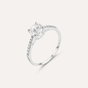 Anello Solitario Claire Oro Bianco Cubic Zirconia