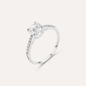 Anello Solitario Claire Oro Bianco Cubic Zirconia