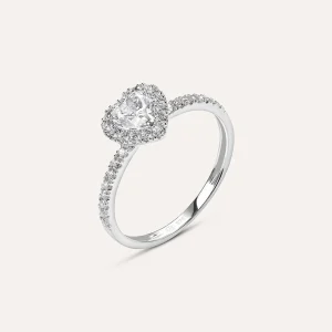 Anello Solitario Claire Oro Bianco Cubic Zirconia