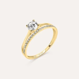 Anello Solitario Claire Oro Giallo Cubic Zirconia