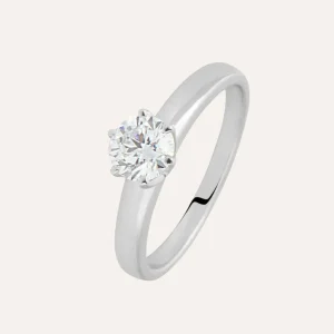 Anello Solitario Diamade Oro Bianco Diamante Lab-Grown