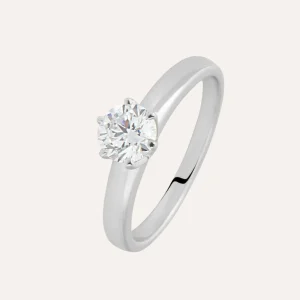 Anello Solitario Diamade Oro Bianco Diamante Lab-Grown