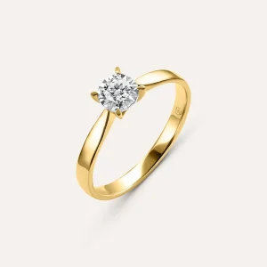 Anello Solitario Diamotion Oro Giallo Diamante