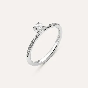 Anello Solitario Firmamenti Oro Bianco Diamante