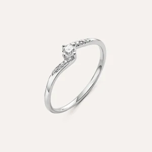 Anello Solitario Grace Oro Bianco Diamante