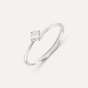 Anello Solitario Grace Oro Bianco Diamante