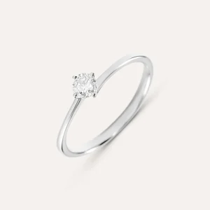 Anello Solitario Grace Oro Bianco Diamante