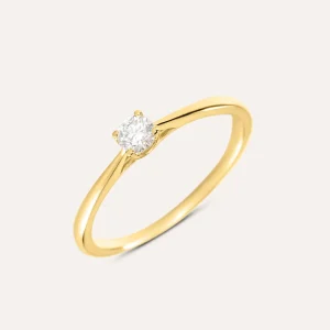 Anello Solitario Grace Oro Giallo Diamante