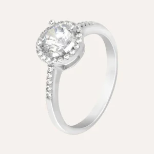 Anello Solitario Silver Elegance Argento Rodiato Cubic Zirconia
