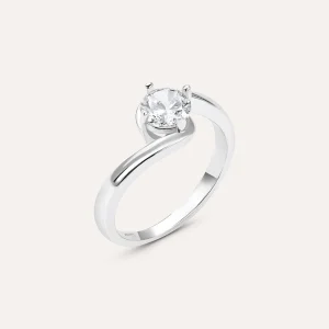 Anello Solitario Silver Elegance Argento Rodiato Cubic Zirconia