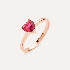 Anello Solitario Silver Rainbow Argento Rosa Cubic Zirconia