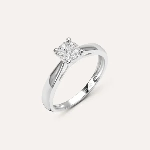 Anello Solitario Sophia Oro Bianco Diamante