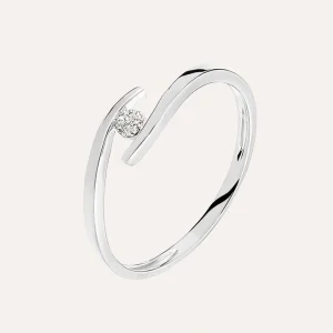 Anello Solitario Sophia Oro Bianco Diamante