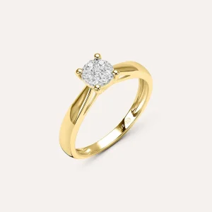 Anello Solitario Sophia Oro Giallo Diamante