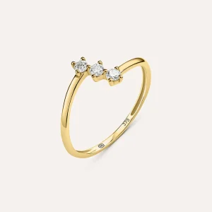 Anello Trilogy Diamade Glam Oro Giallo Diamante Lab-Grown